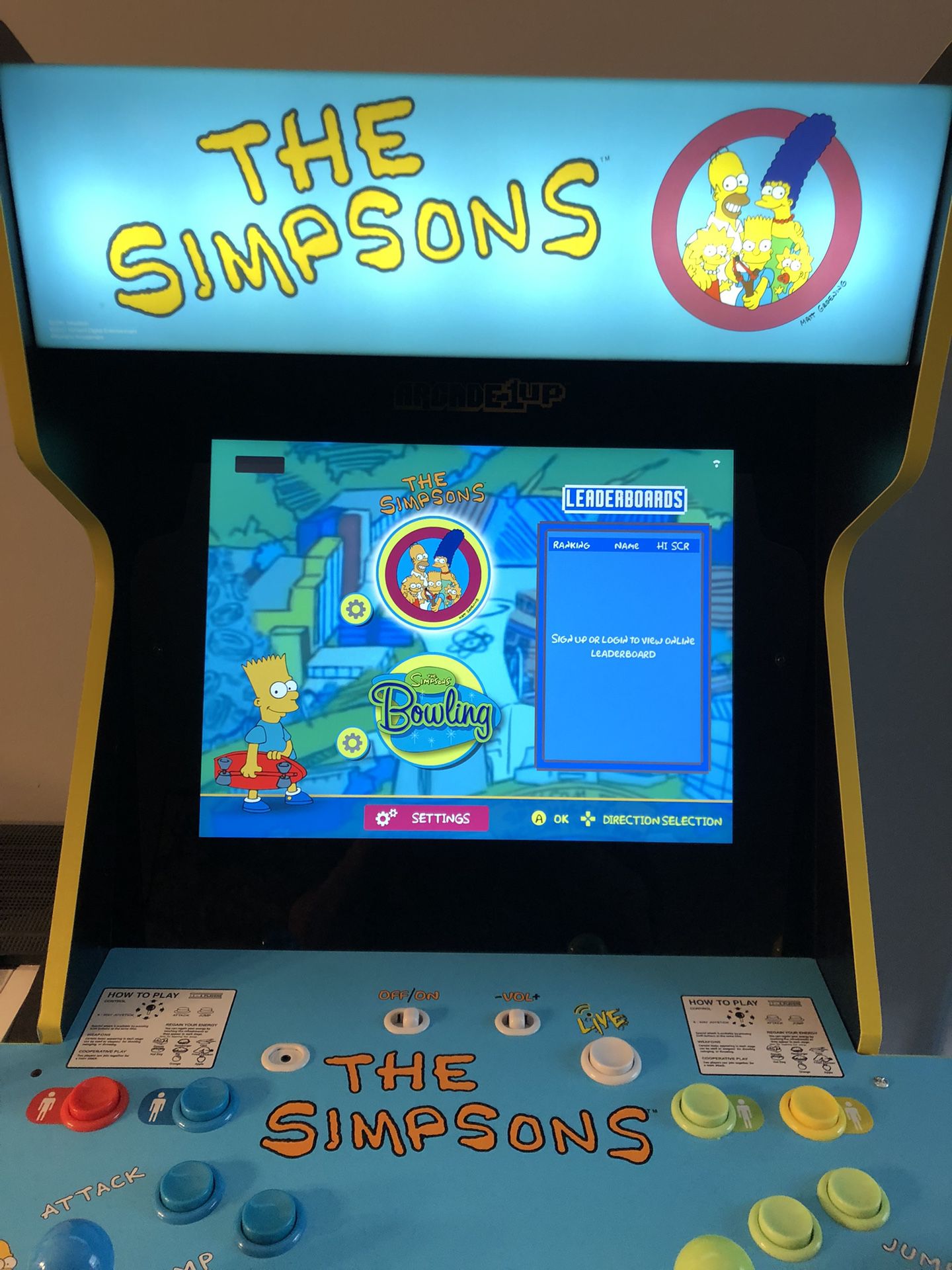 Arcade1up The Simpsons Arcade Machine With Riser