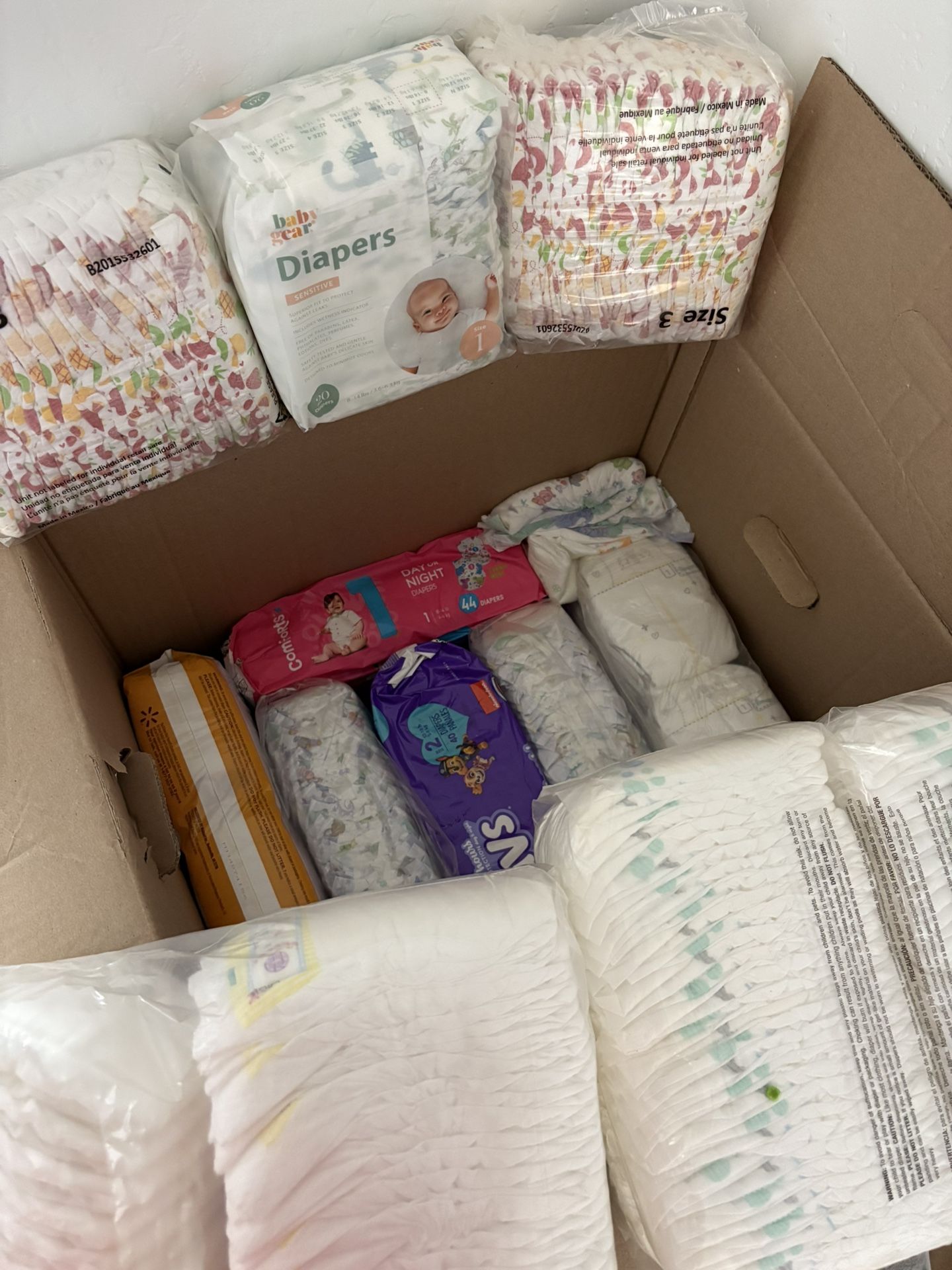 Box Of Diapers Size 1-3