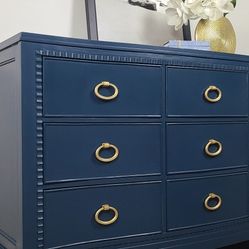 9-Drawer Solid Wood Dresser/ Entrance Console/ Tv Stand