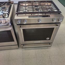 KITCHEN AID DUAL FUEL SLIDE IN STOVE ITEM