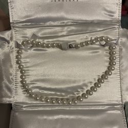 Cultured Pearl Necklace Sterling Silver