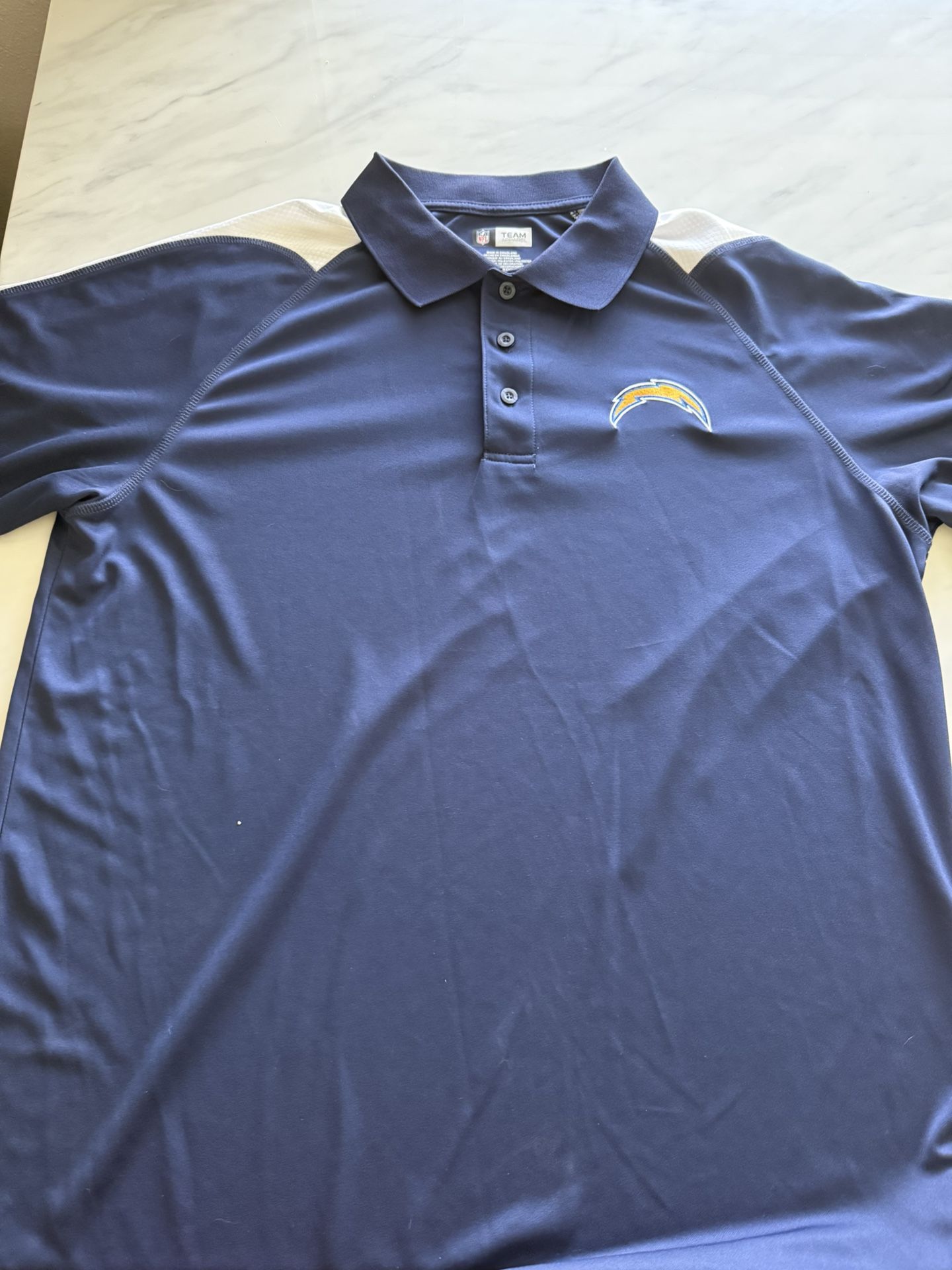 Los Angeles Chargers NFL Team Apparel Football Blue Polo/Golf Shirt 