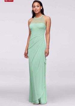 Mint green prom or bridesmaid dress
