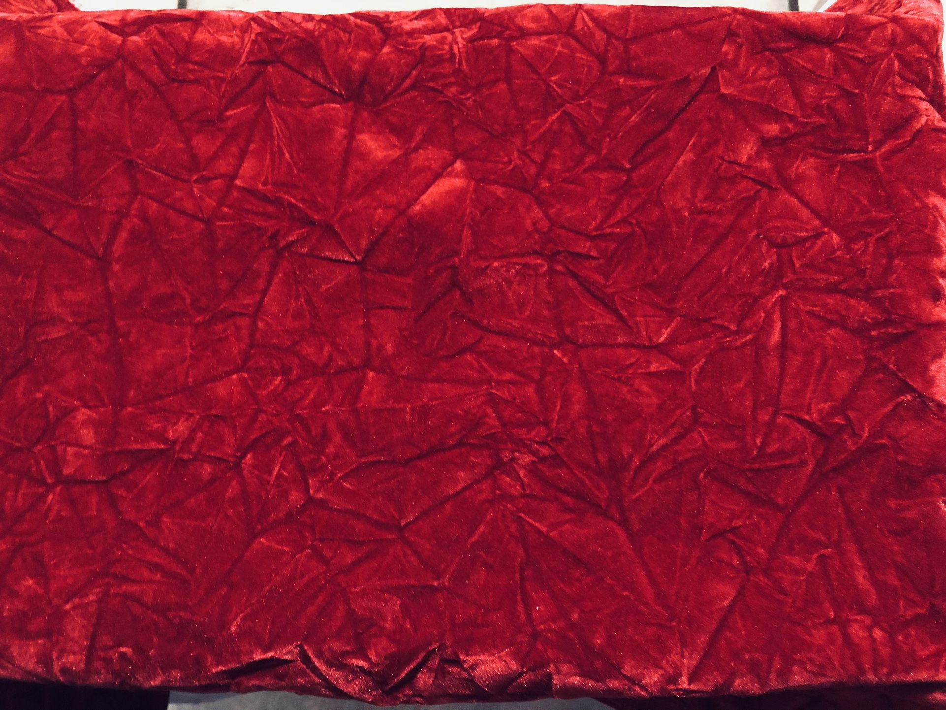 Crushed Red Velvet Upholstery Fabric