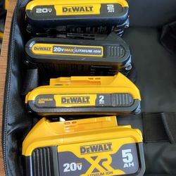 Dewalt Batteries 20v All For $185