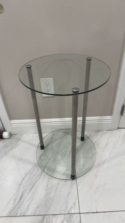 2 Tier Glass End Table