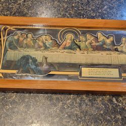 The Vernon Company The Last Supper framed picture approx 7x13"