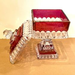 Vintage Westmoreland Ruby Glass Candy Dish