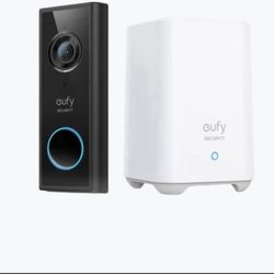 eufy Security, Wireless Video Doorbell S220 Add-on with 2K Resolution and eufy Security HomeBase  