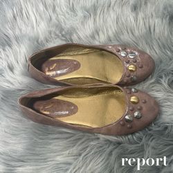 Report Light Purple Embellished Ballet Flats 