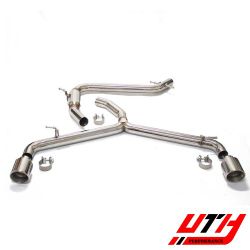 Rev9 3.5" Stainless Tip Catback Exhaust *Muffler Delete* for VW GTI 10-14 MK6