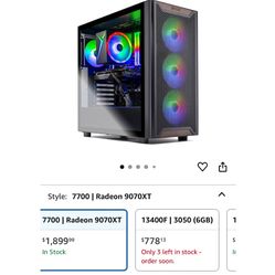 Brand New Skytech Gaming Chronos 3 PC Ryzen 7 7700 Radeon 9070 XT 32GB DDR5 And 2TB SSD Black Edition