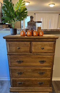 REFINISHED VINTAGE DRESSER | WARM WALNUT FINISH