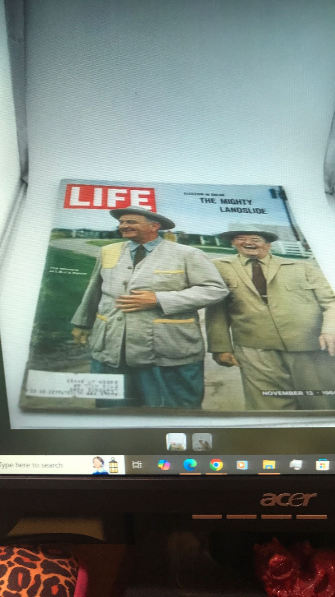 Life Magazine, Election In Color The Mighty Landslide, November 13, 1964 Vintage