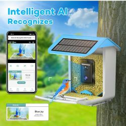 Brand New !Bird Feeder with Camera, Smart Bird Feeder with Camera, Bird Feeder Camera Auto Capture Birds and Notify, AI Identify Bird Feeder