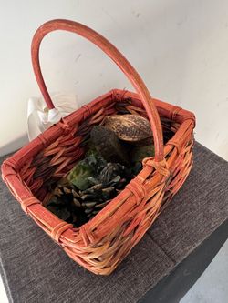 Red decoration basket