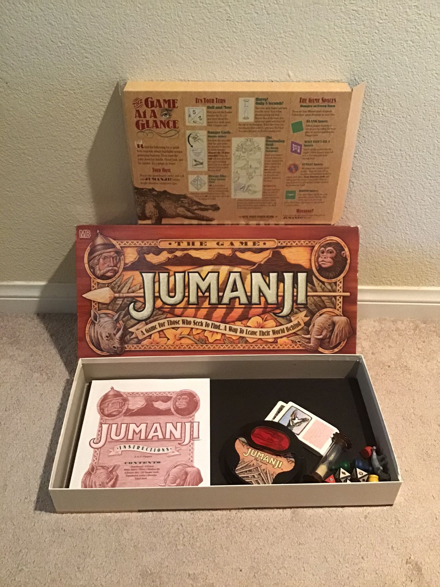 Vintage Jumanji board game original complete