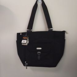 BAGGALLINI LIGHTWEIGHT BLACK TOWN TOTE SHOLDER