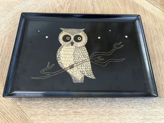 Vintage Couroc Owl Tray
