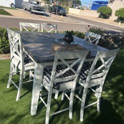 Farmhouse Counter Top Height Dining Table  Set 