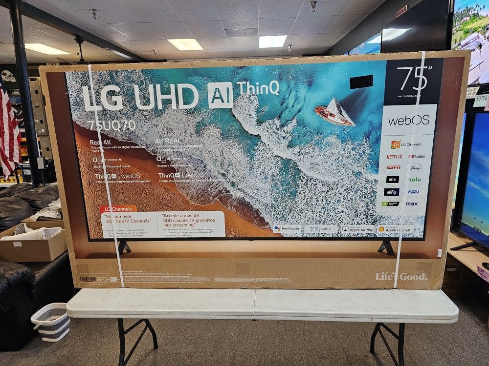 LG 75 INCH UHD TV'S IN STOCK 75UQ7070 BLUETOOTH W/WARRANTY - PAYMENT PLANS