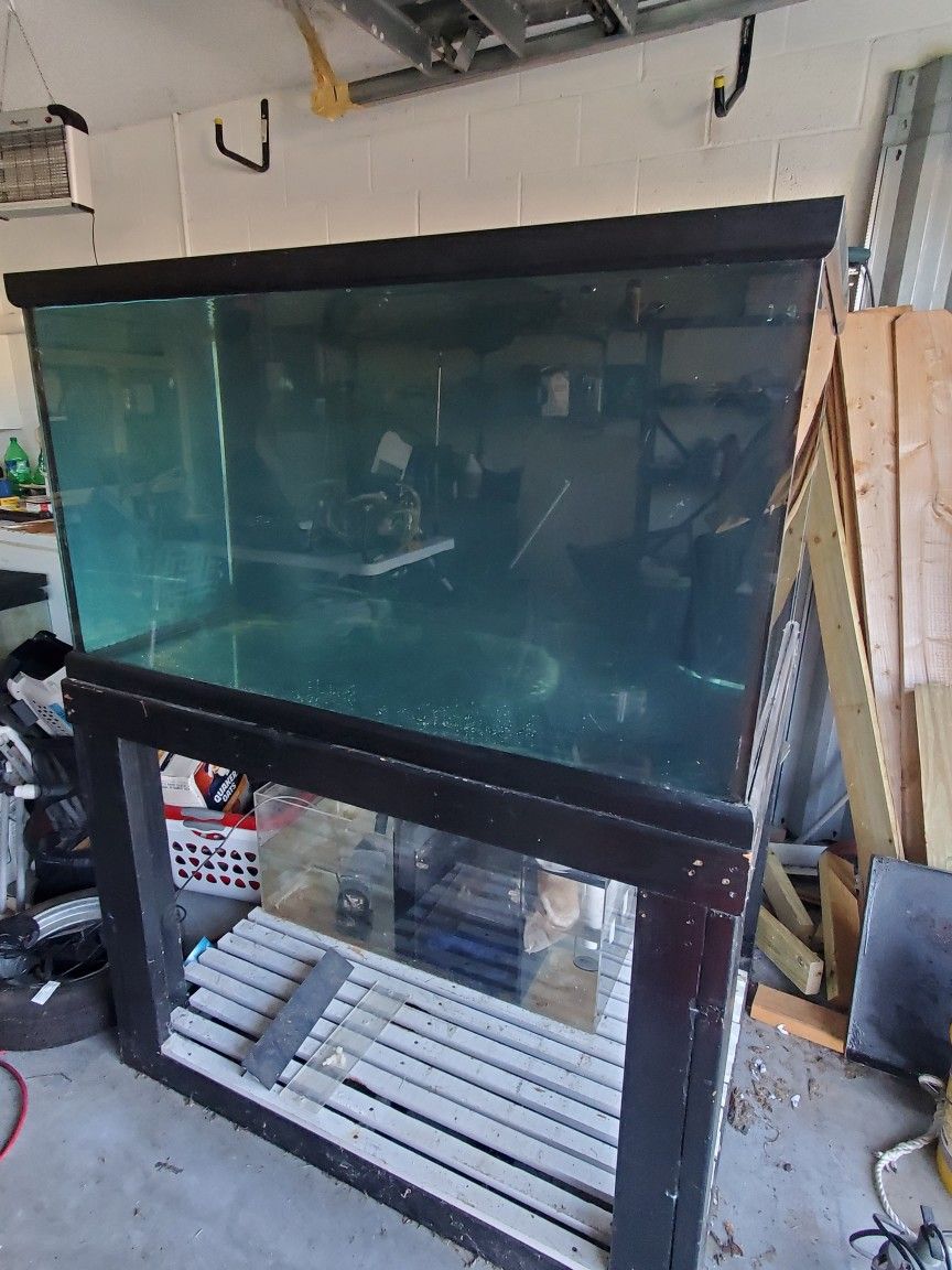 200 Gallon Aquarium With Sump, Stand, And Pump. Completely Operational 
