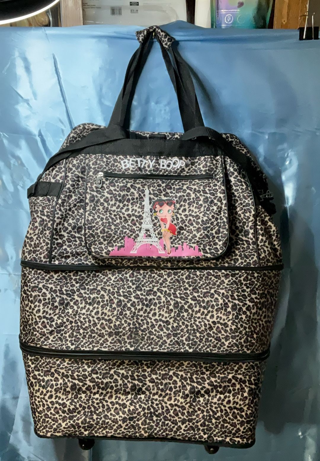 Betty Boop Silver Sparkle Travel Bag 29" tall