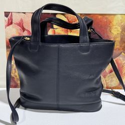 Jennifer Moore Blue Genuine Leather shoulder Bag Purse w Strap