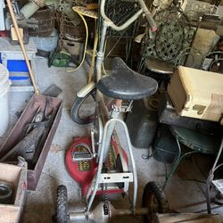 A Pedal Bike Lawnmower