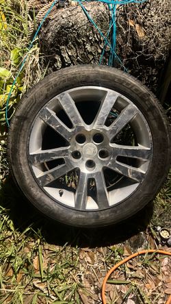 17-inch factory replacement wheel rim for a 2007-2010 Saturn Aura, specifically the double 5-spoke style