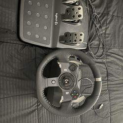 Logitech Xbox Steering Wheel And Pedals 
