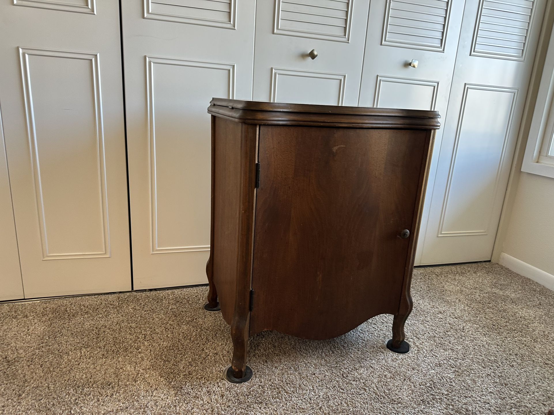 Nightstand - Repurposed Antique Sewing Desk