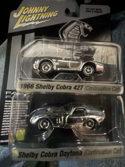 JOHNNY LIGHTNING CHROME SHELBY COBRA Continuation Car