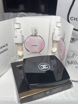 Chanel Chance Eau tendre (4) travel samples + double miroir for