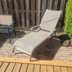 Pair Of Reclining Deck Chairs With Lowering Arms. Both For 150
