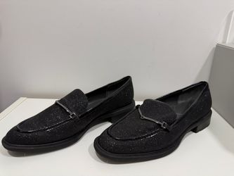SARTO by Franco Sarto Black Glitter Loafers