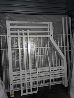 Full Over Twin Bunk Bed + Mattresses