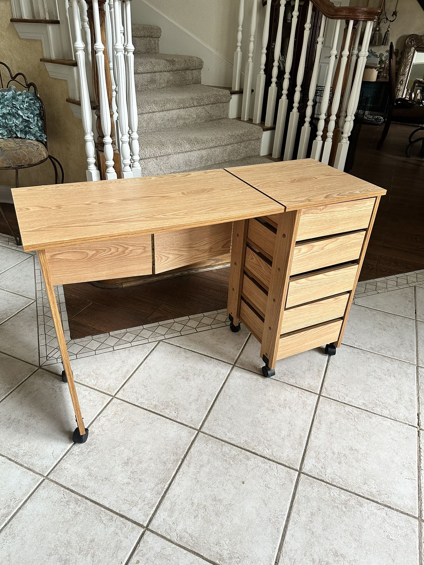 Vintage Folding Craft Table 