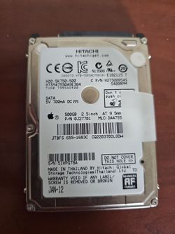 Hitachi / HGST 5K750-500 500GB SATA 5.4KRPM 9.5mm 2.5" Laptop HDD tested good