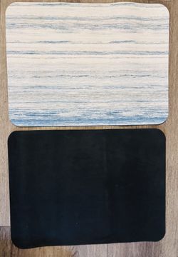 striped indigo blue kitchen mats