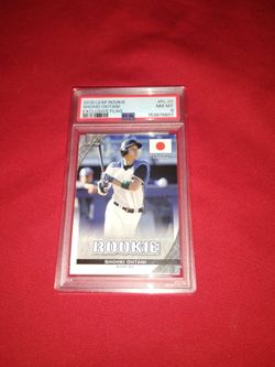PSA Graded 2018 Shohei Ohtani Rookie Baseball Card - Leaf #FL-01 - Japan Exclusive Flag