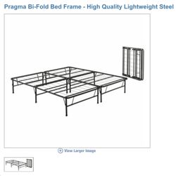 Pragma Quad-Fold Steel Bed Frame - 1200 lb Capacity.