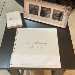 Wedding Journey And Vow Books (His And Hers) And Picture Frame