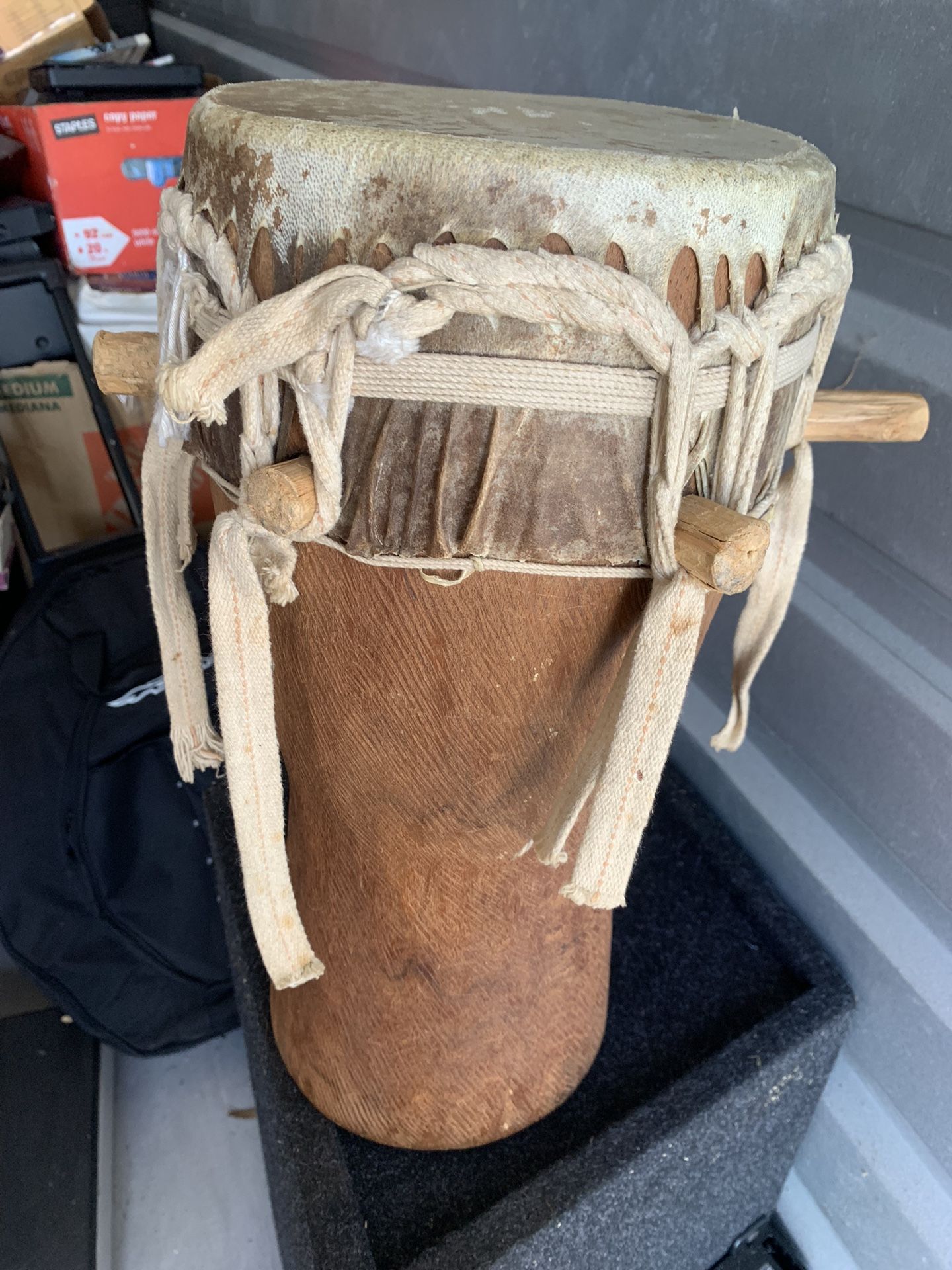 African Handmade Drum 🪘 Excellent Sound!