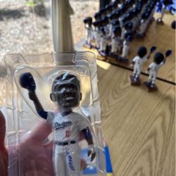 Manny Mota Signed Beckett Certified Bobblehead Dodgers 2023