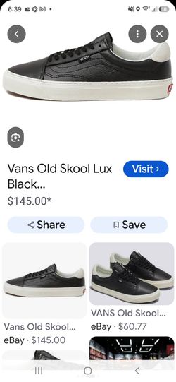 Vans Old Skool Lux Black Leather Sneakers