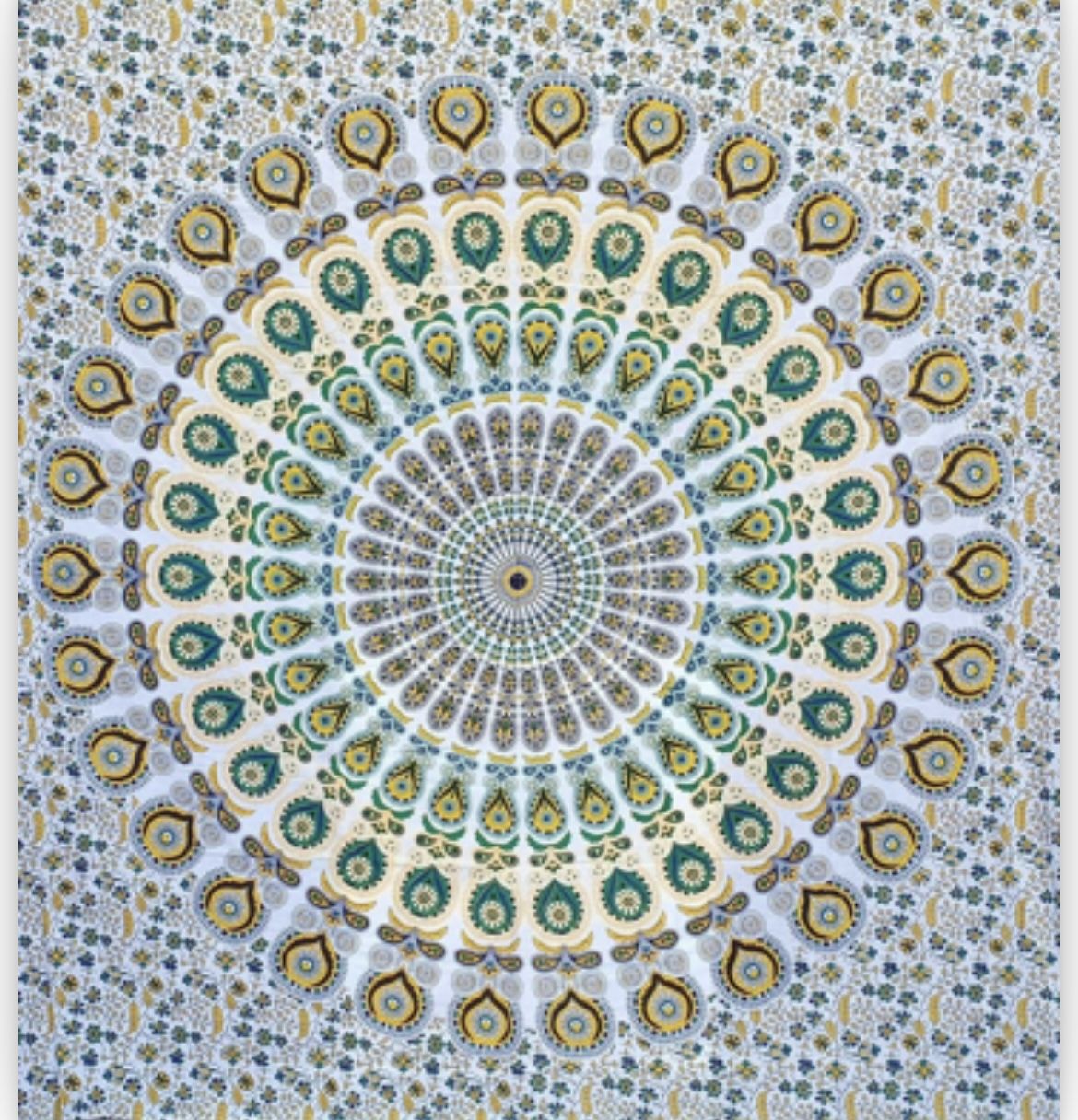 International Handmade Indian hippie Bohemian Psychedelic Peacock Mandala Wall