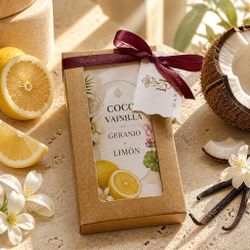 Handmade Coconut Vanilla Lemon Geranium wax melts