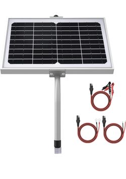 18V 10W Solar Battery Trickle Charger Maintainer, Built-in Smart MPPT Charge Controller, Tubular Mount Bracket, Waterproof 10 Watt Solar Panel Kits fo