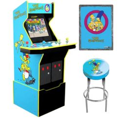 Arcade1up - The Simpsons 30th Edition Arcade with Stool and Tin